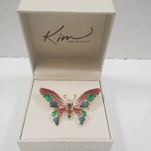 Kim‎ Rogers Beautiful Butterfly Brooch New